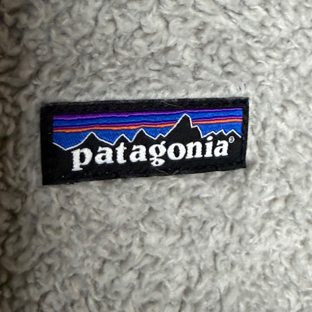 Patagonia Los Gatos 1/4 Zip Sherpa Fleece Pullover Grey/Beige Womens Small - Picture 5 of 10